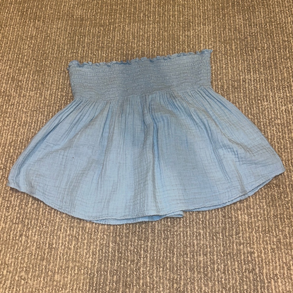 STARK X powder blue gauze skirt